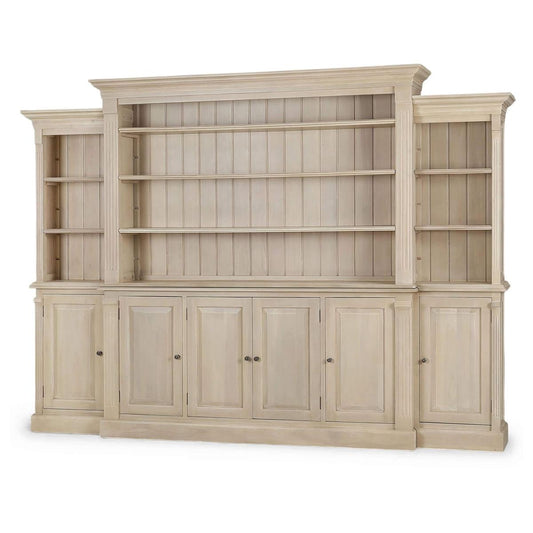 Bramble French Hens Media Cabinet with Glass Shelves on Sides - supplier example in SNB