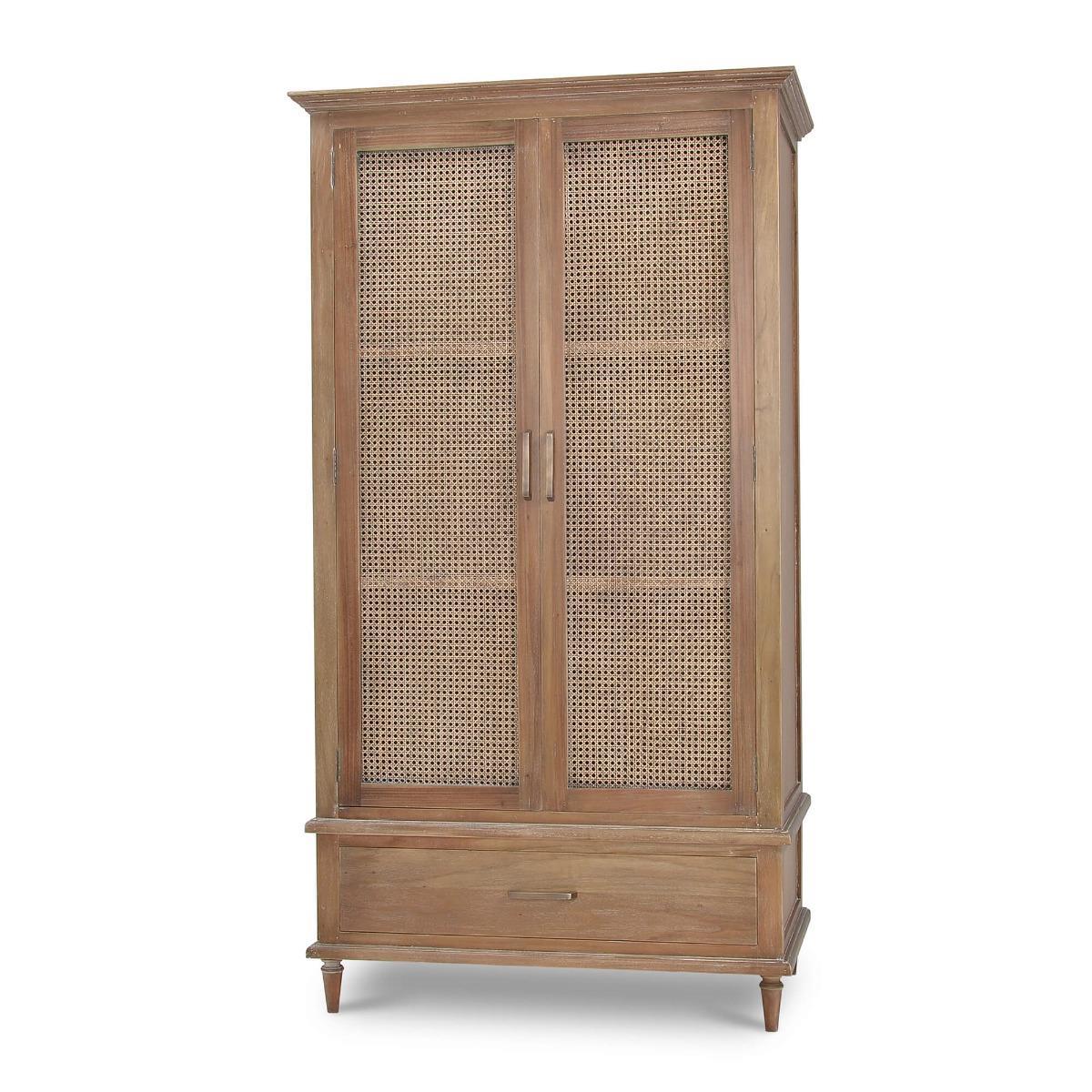 Bramble Jamison Wardrobe with Rattan Door - supplier example in STW