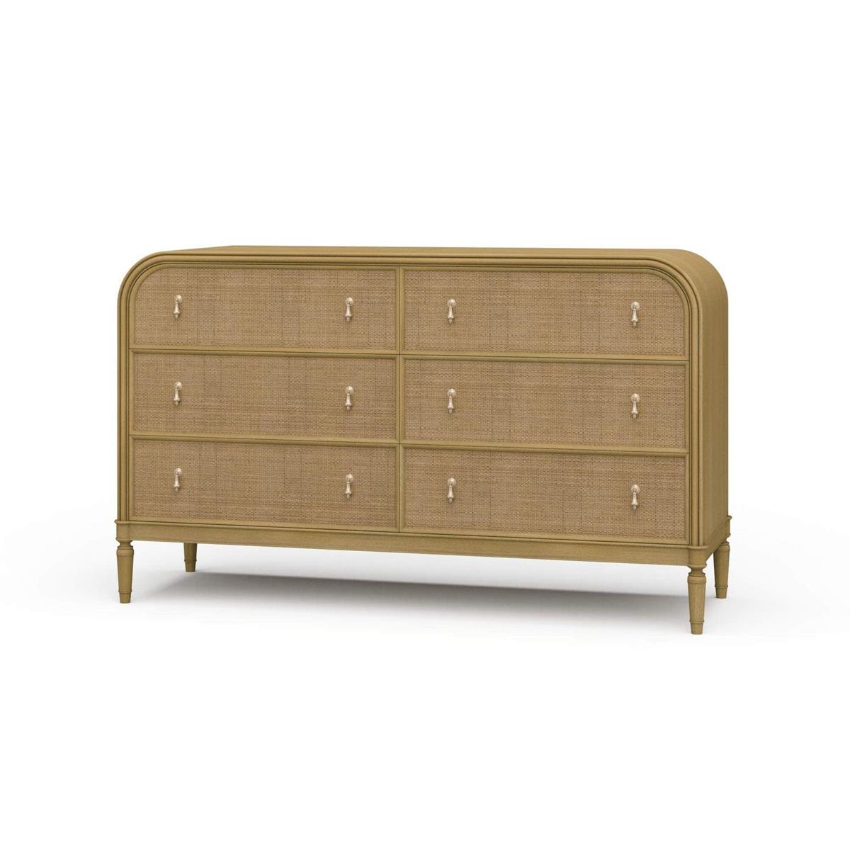Bramble Langford 6 Drawer Dresser with Rattan - supplier example in FRW RNAT