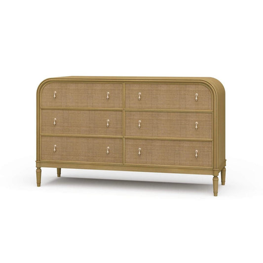 Bramble Langford 6 Drawer Dresser with Rattan - supplier example in FRW RNAT