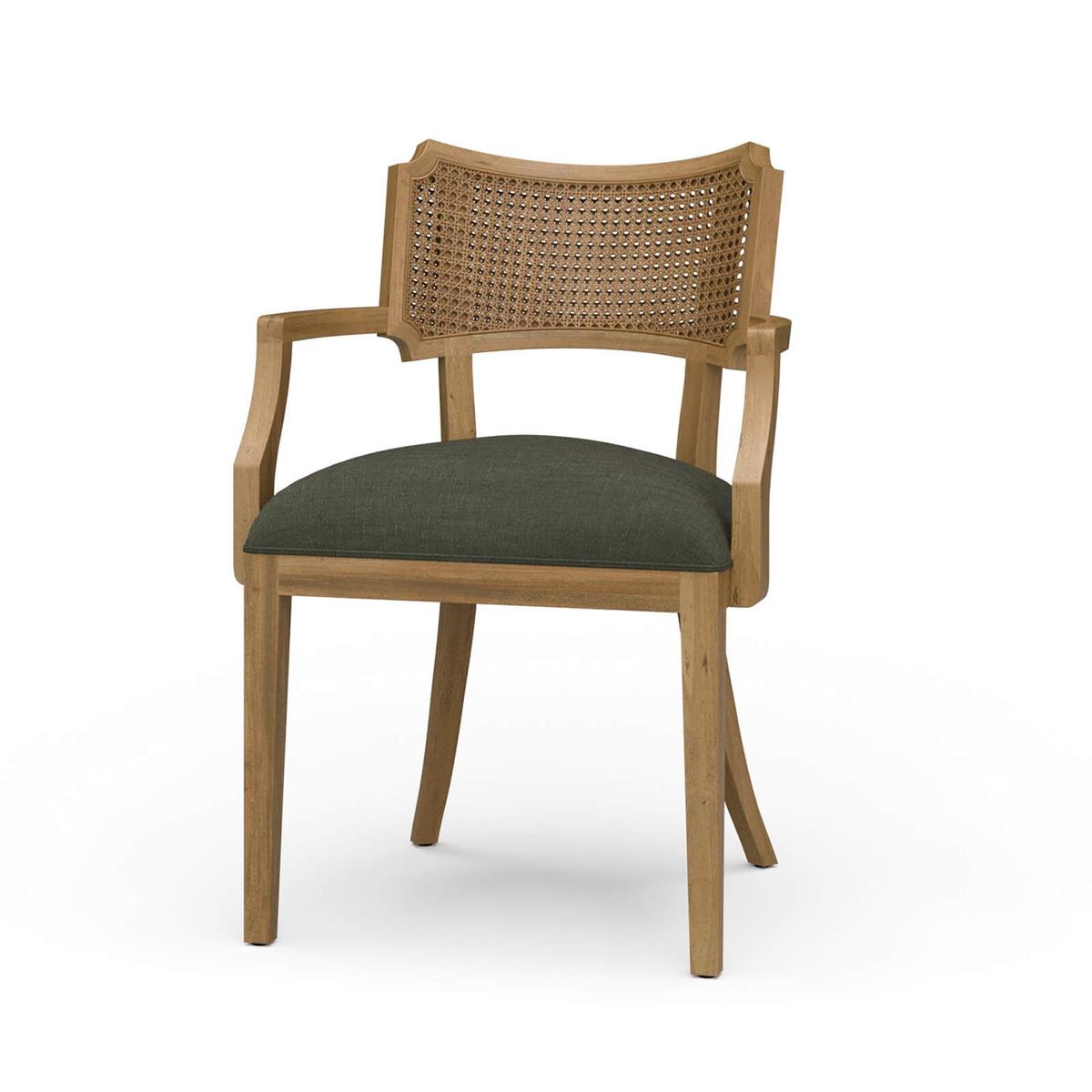 Bramble Linea Dining Chair with Arms & Rattan Back - supplier example in AFD LL243