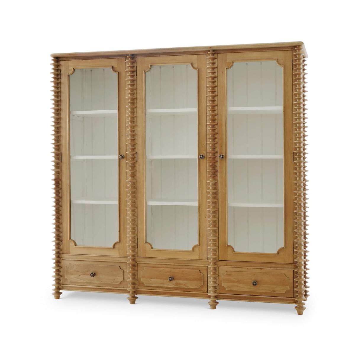 Bramble Milano Bookcase with 3 Glass Doors - supplier example in FRW HRW LDT