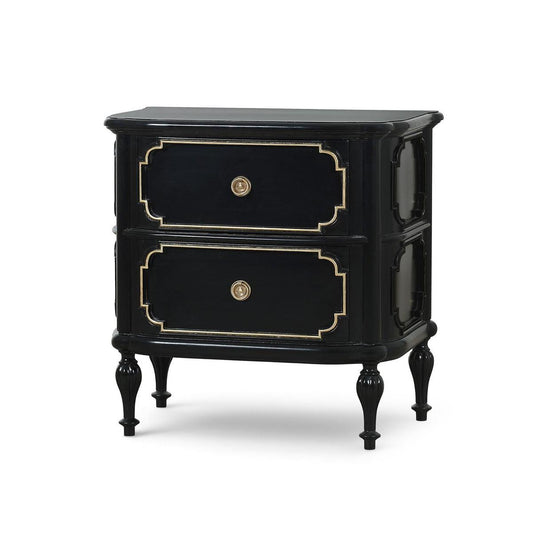 Bramble Piccadilly 2 Drawer Nightstand - supplier example in BKS GLD NDT