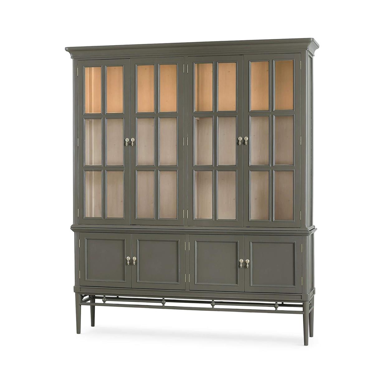 Bramble Seraphine 4 Door Glass Display Cabinet with Glass Shelves & LED - supplier example in MDO SNB LDT
