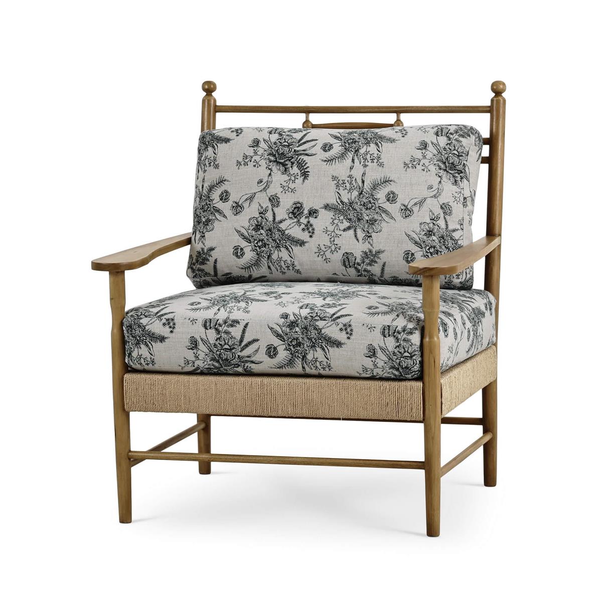 Bramble Seraphine Lounge Chair with Rush Back - supplier example in AFD SA256