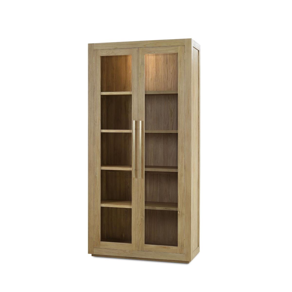 Bramble Tuscan Rustic Distressed Display Cabinet with LED - Teak - supplier example in TNT