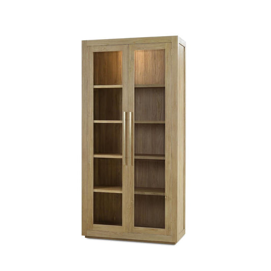 Bramble Tuscan Rustic Distressed Display Cabinet with LED - Teak - supplier example in TNT