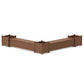 POLYWOOD 72" Country Living L- Shaped Planter Storage Bench Corner Set- Large — Teak
