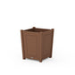 POLYWOOD Country Living Large Tapered Square Short Planter Box — Teak