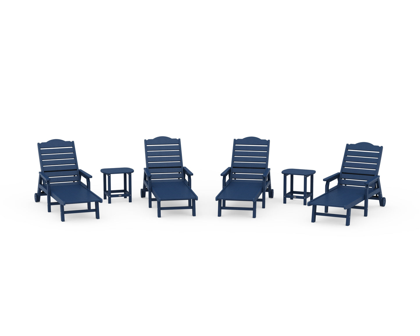 POLYWOOD 6-Piece Savannah Chaise Lounge Set — Navy