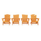 POLYWOOD Wave Collection 4-Piece Adirondack Chair Set FREE SHIPPING