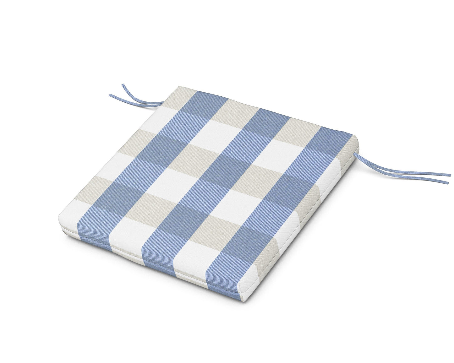 POLYWOOD AL300 Seat Pad — Buffalo Plaid Sky Blue
