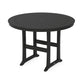 POLYWOOD Nautical Trestle 60" Round Bar Table — Black