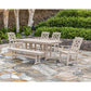 POLYWOOD Chinoiserie 6-Piece Farmhouse Dining Set with Bench