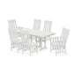 POLYWOOD Acadia 7-Piece Farmhouse Dining Set — Vintage White