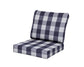 POLYWOOD Baffle Seat/Back Cushion — Buffalo Plaid Navy