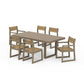 POLYWOOD EDGE Sling 7-Piece Dining Set — Vintage Sahara / Burlap Sling
