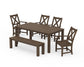POLYWOOD Braxton 6-Piece Parsons Dining Set with Bench — Kona