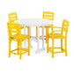 POLYWOOD La Casa Café 5-Piece Round Farmhouse Counter Dining Set/2 Counter Side Chairs + 2 Counter Arm Chairs + Round Counter Table FREE SHIPPING