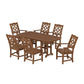 POLYWOOD Chinoiserie Arm Chair 7-Piece Dining Set — Teak