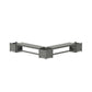 POLYWOOD 60" Vineyard L- Shaped Planter Bench Corner Set — Slate Grey