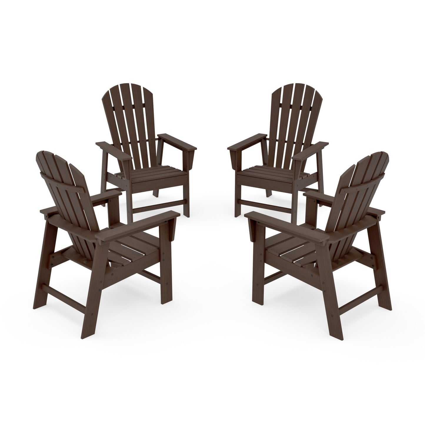 POLYWOOD 4-Piece South Beach Casual Chair Conversation Set — Kona