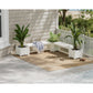 POLYWOOD 48" Nautical L- Shaped Planter Bench Corner Set