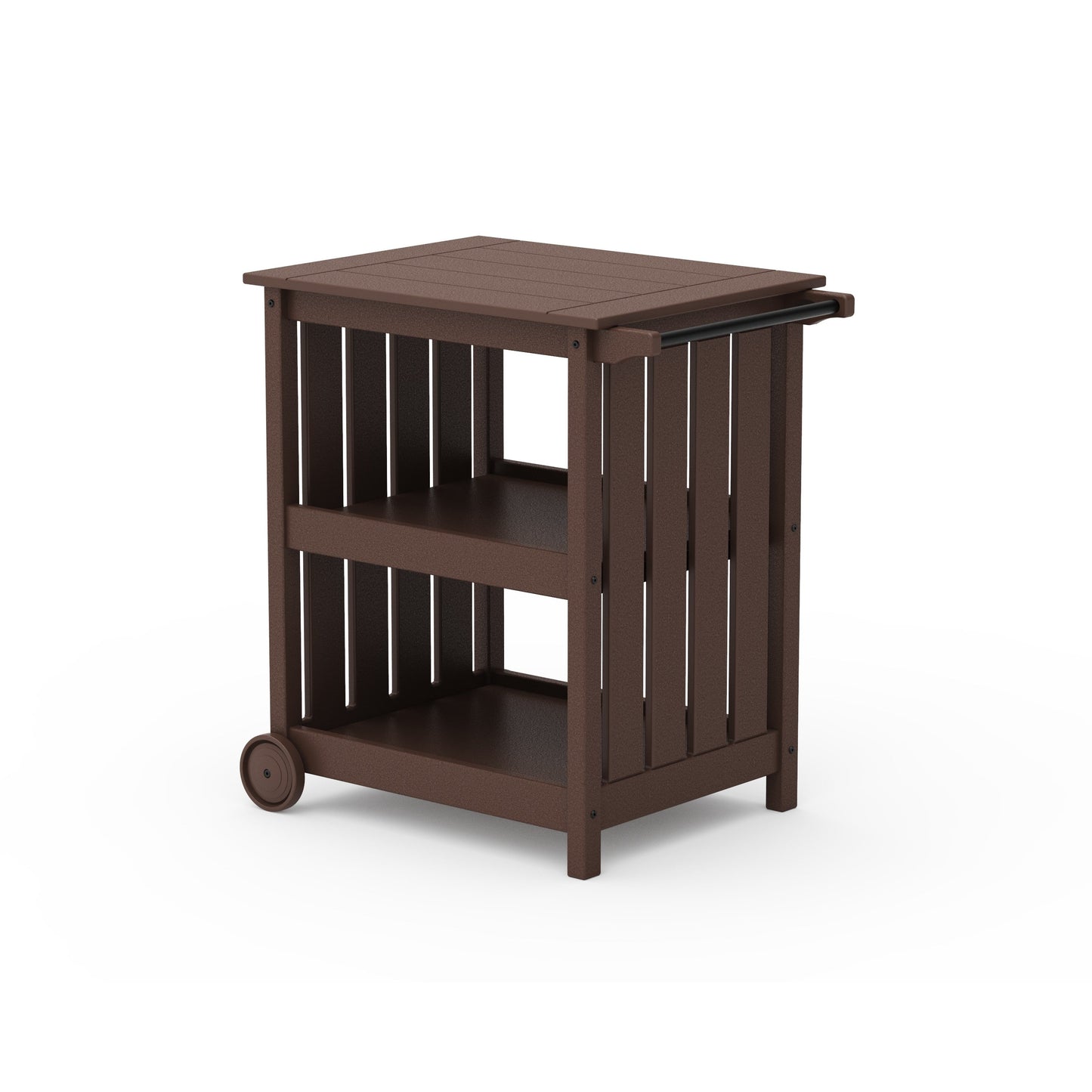 POLYWOOD Vineyard Bar Cart — Mahogany