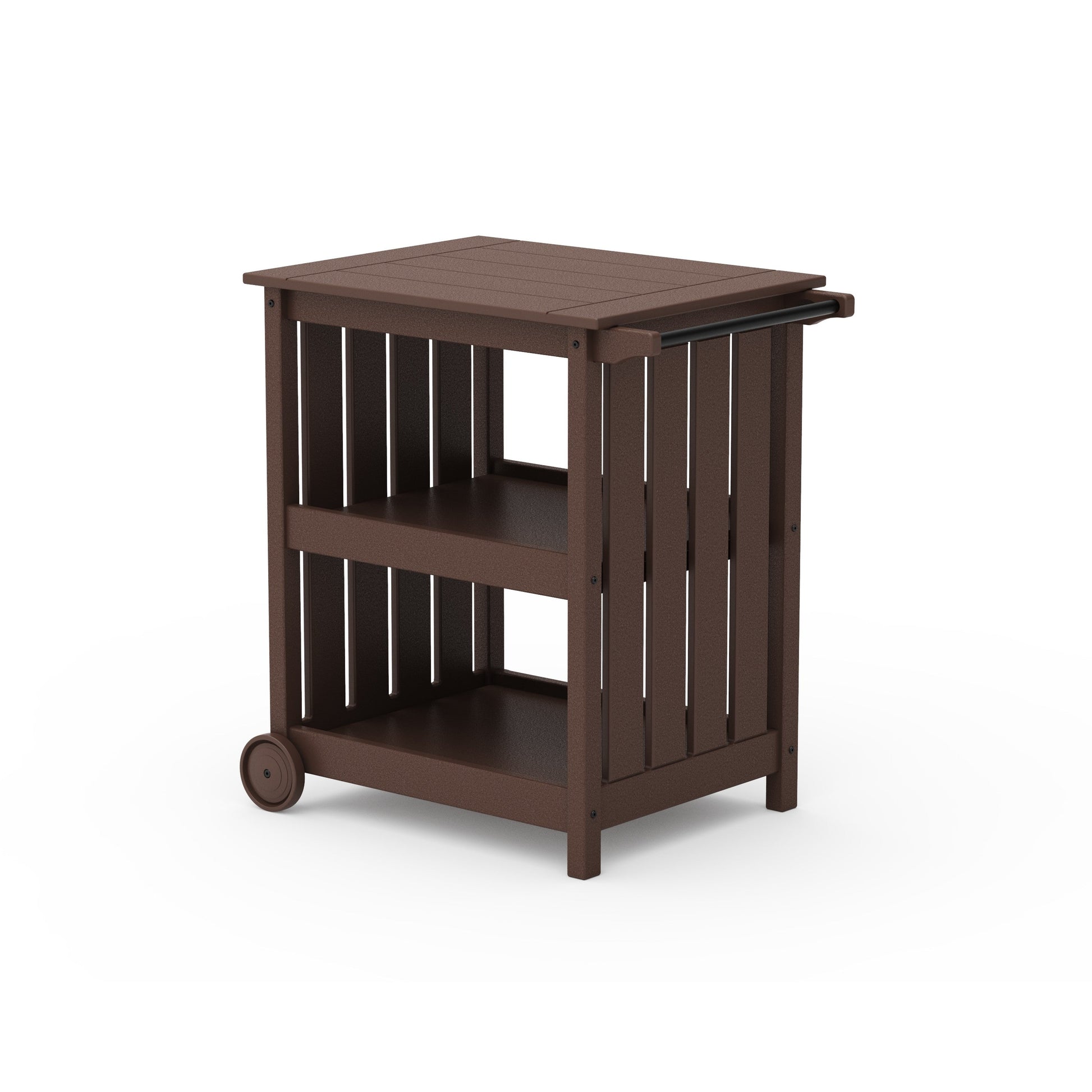 POLYWOOD Vineyard Bar Cart — Mahogany