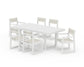 POLYWOOD EDGE Sling 7-Piece Dining Set — White / Parchment Sling