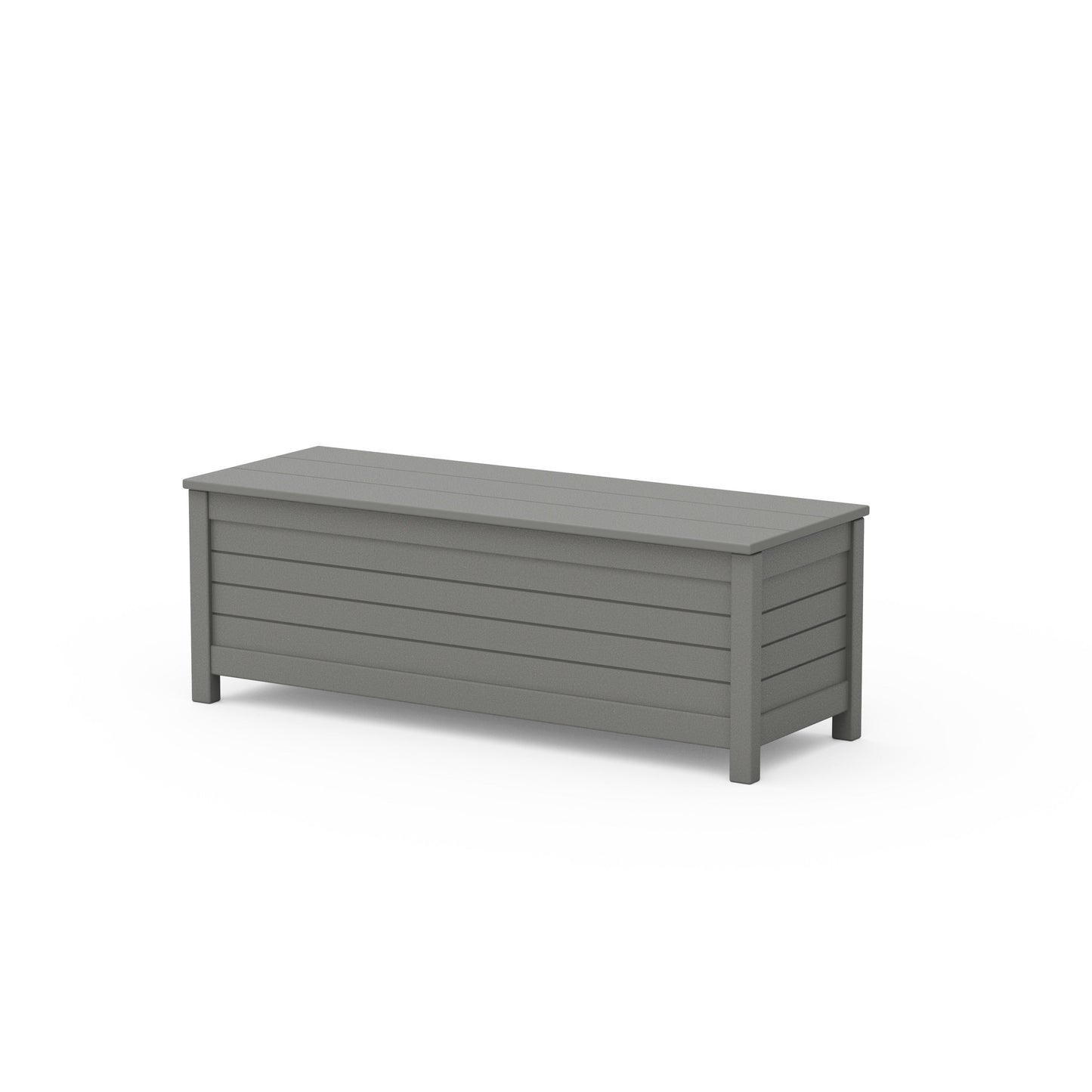 POLYWOOD Nautical 48" Storage Bench — Slate Grey