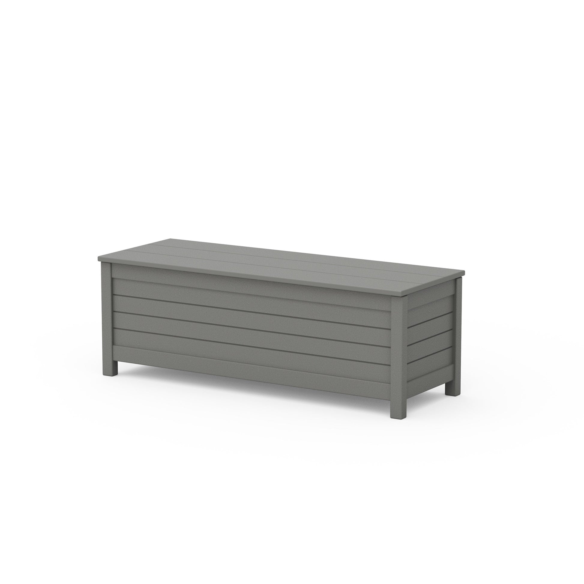 POLYWOOD Nautical 48" Storage Bench — Slate Grey