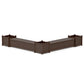 POLYWOOD 72" Vineyard L- Shaped Planter Storage Bench Corner Set- Large — Kona