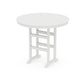 POLYWOOD 48" Round Farmhouse Bar Table — White