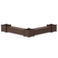 POLYWOOD 72" Country Living L- Shaped Planter Storage Bench Corner Set- Large — Mahogany