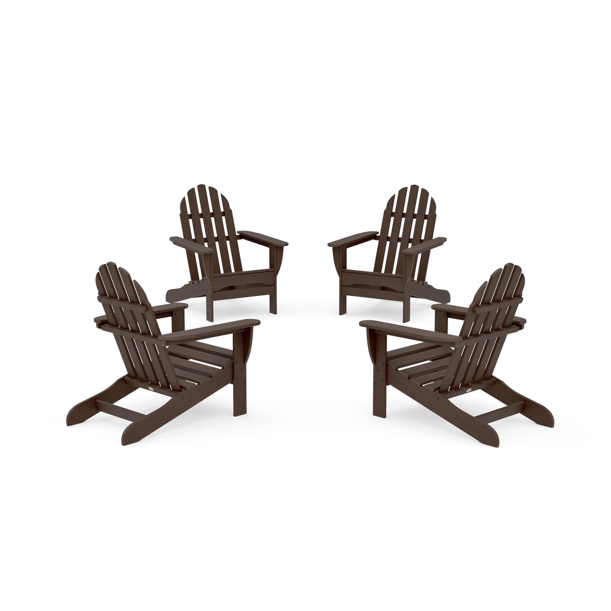 POLYWOOD 4-Piece Classic Adirondack Conversation Set — Kona