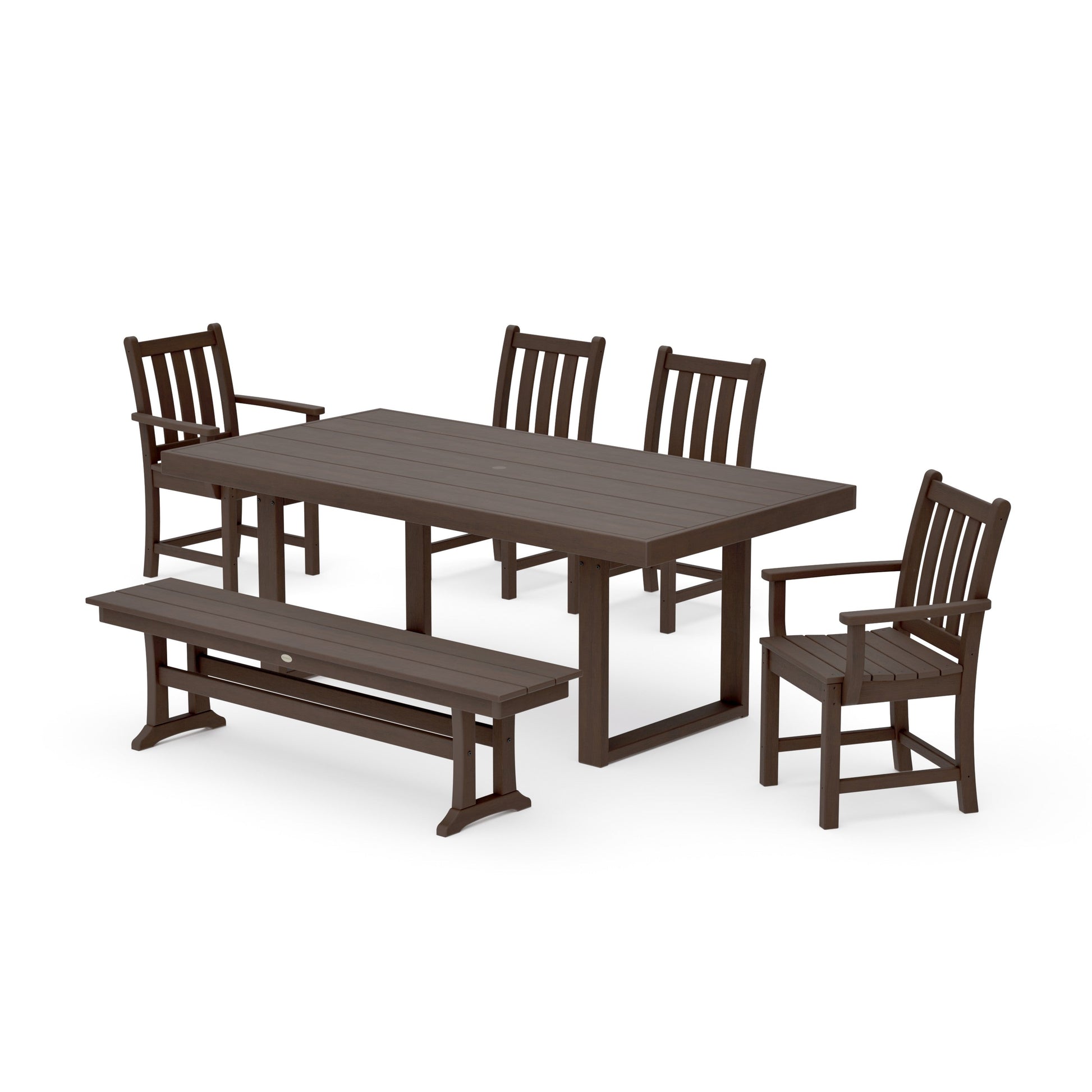 POLYWOOD Traditional Garden 6-Piece Dining Set — Kona