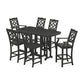 POLYWOOD Chinoiserie 7-Piece Bar Set — Black