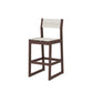 POLYWOOD EDGE Sling Bar Side Chair — Mahogany / Parchment Sling