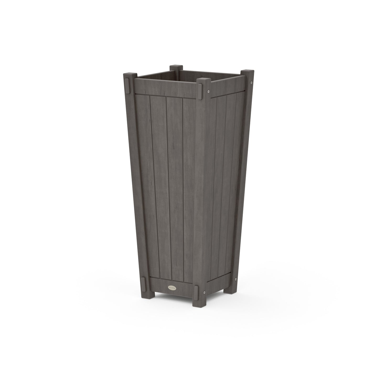 POLYWOOD Vineyard Tapered Square Tall Planter Box — Driftwood