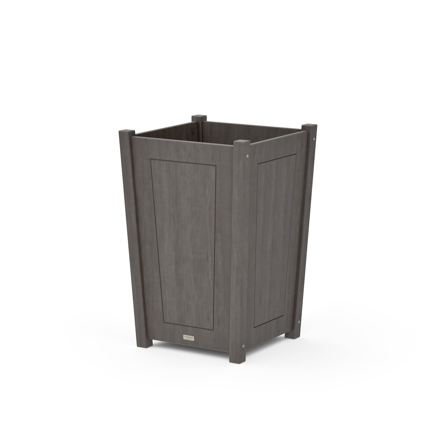 POLYWOOD Country Living Large Tapered Square Planter Box — Driftwood