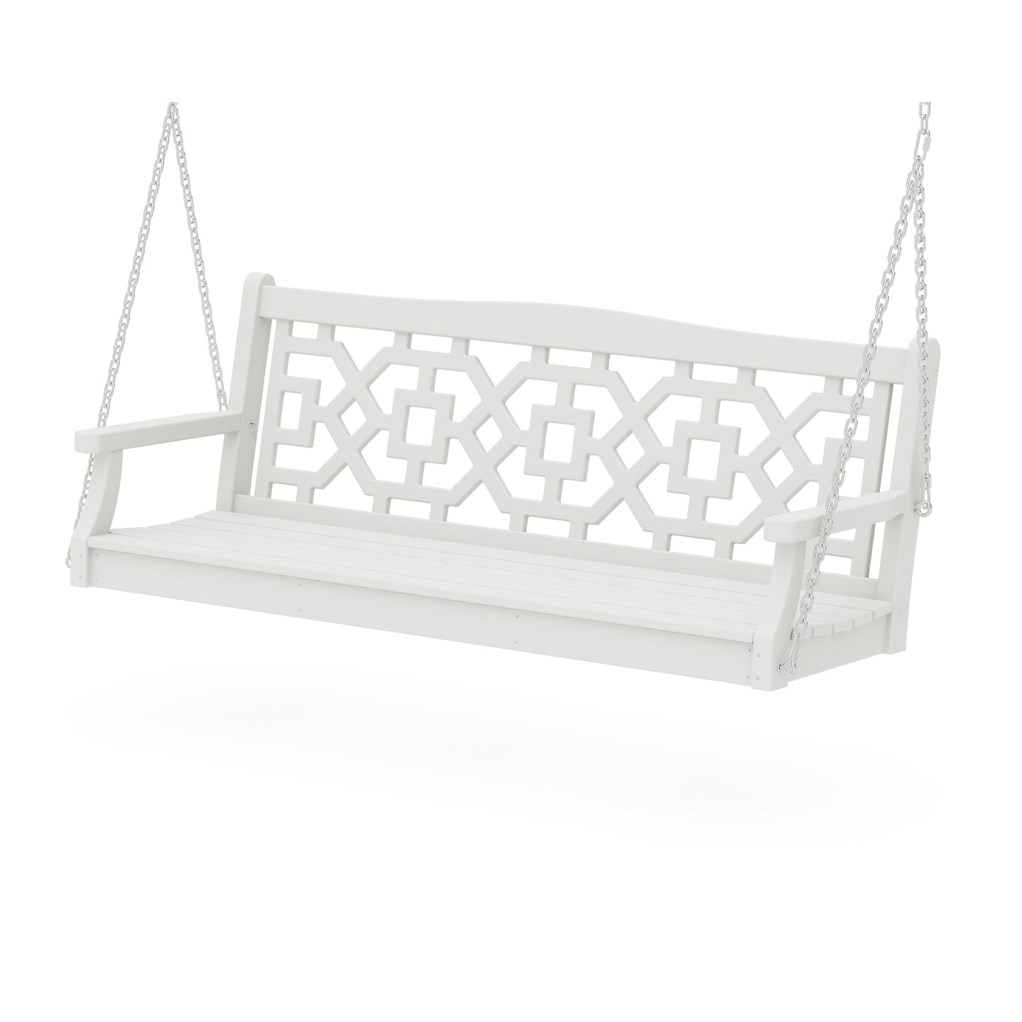 POLYWOOD Chinoiserie 60" Swing — Vintage White