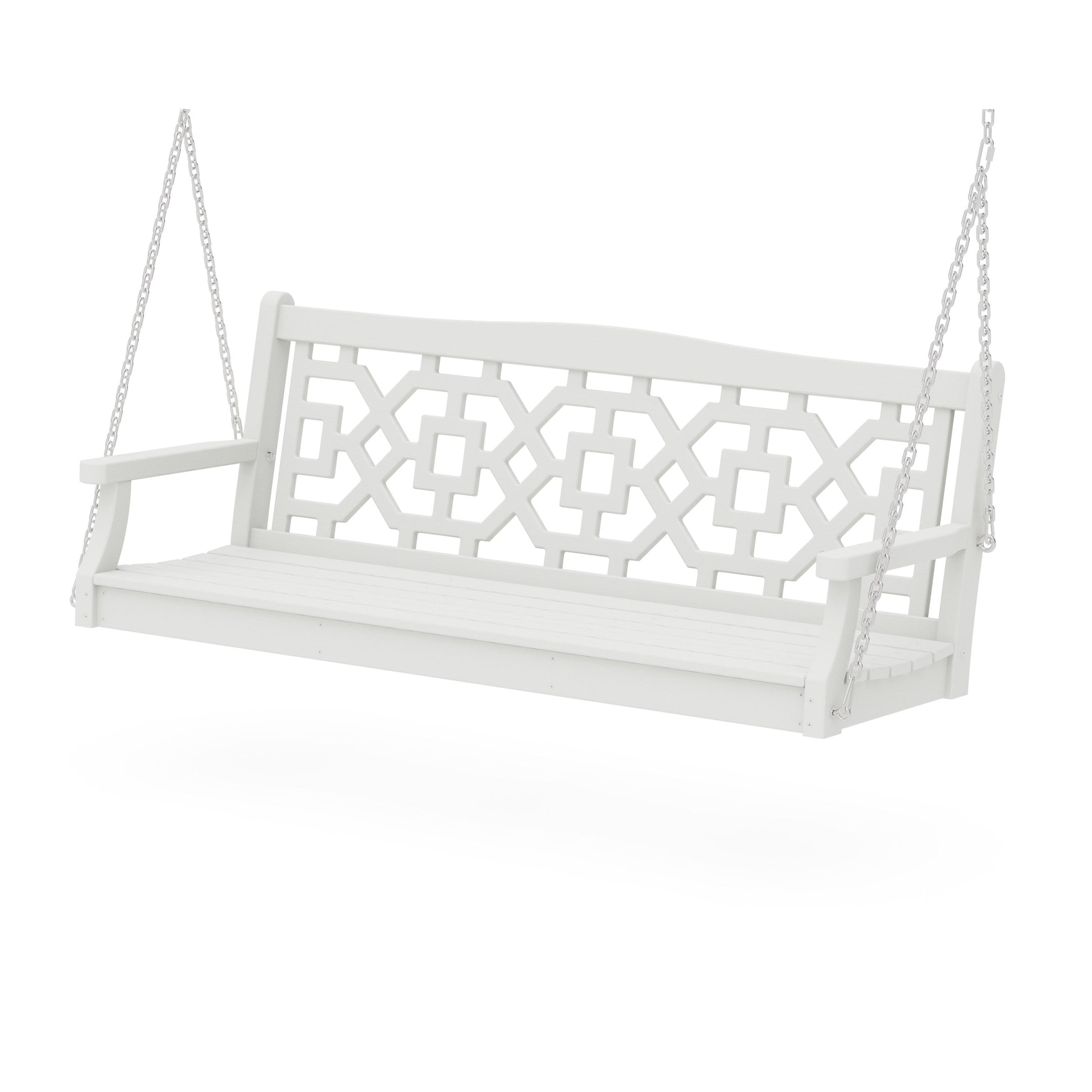 POLYWOOD Chinoiserie 60" Swing — Vintage White