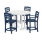 POLYWOOD La Casa Café 5-Piece Round Farmhouse Counter Dining Set/2 Counter Side Chairs + 2 Counter Arm Chairs + Round Counter Table FREE SHIPPING