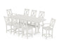 POLYWOOD Braxton 9-Piece Farmhouse Counter Set with Trestle Legs — Vintage White