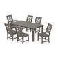 POLYWOOD Chinoiserie 7-Piece Parsons Dining Set — Driftwood