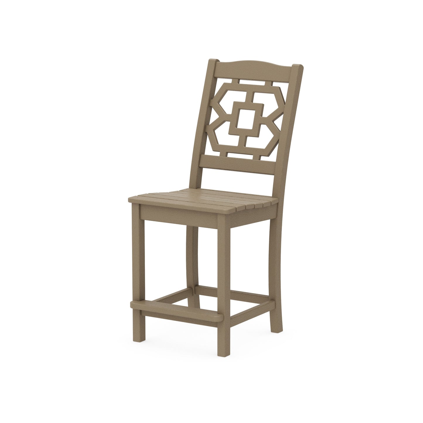 POLYWOOD Chinoiserie Counter Side Chair — Vintage Sahara