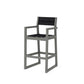 POLYWOOD EDGE Sling Bar Arm Chair — Slate Grey / Black Sling
