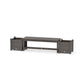 POLYWOOD 48" Nautical Straight Planter Bench Set — Driftwood