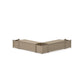 POLYWOOD 48" Nautical L- Shaped Planter Storage Bench Corner Set — Vintage Sahara